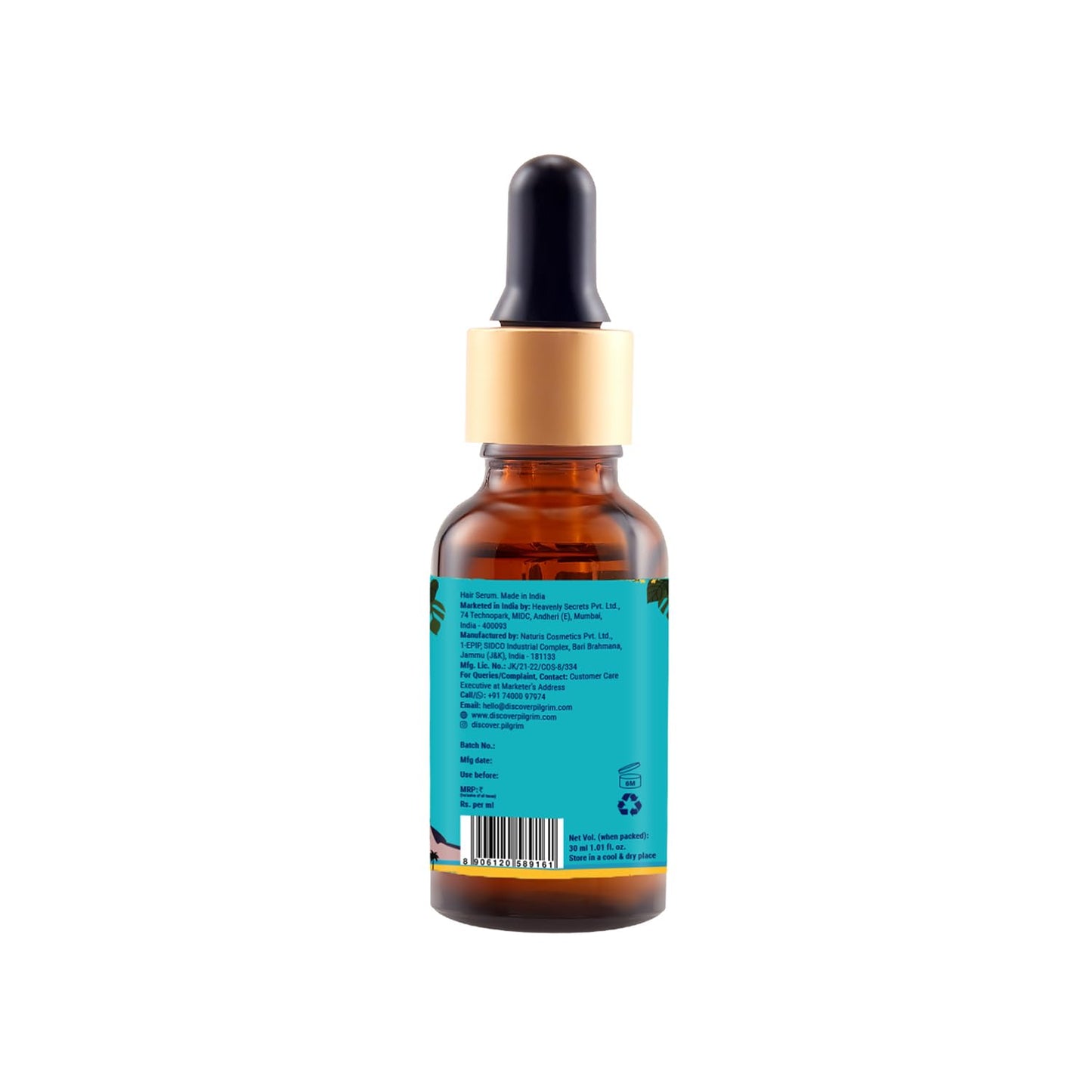 Pilgrim Redensyl 3% + Anagain 4% + Baicapil Advanced Hair Growth Serum (30ml) for Scalp with Korean Black Rice, Saw Palmetto | Control Hair Fall, Stimulate Hair Regrowth, Increase Hair Density | For Women & Men