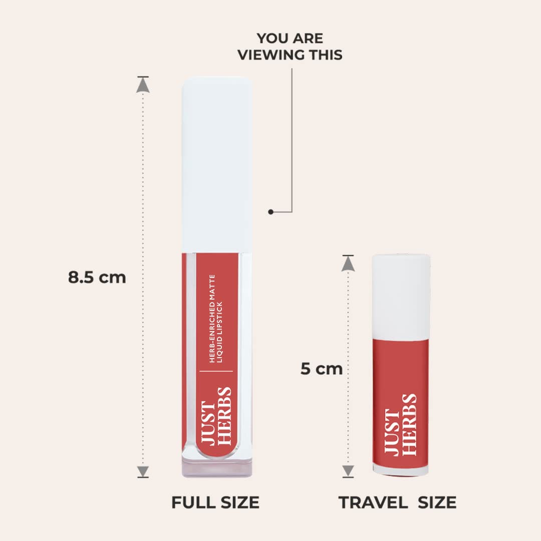 Just Herbs Ayurvedic Liquid Matte Lipstick Kit Set Of 5, Brights & Pinks, 5 ml (Pack of 2)