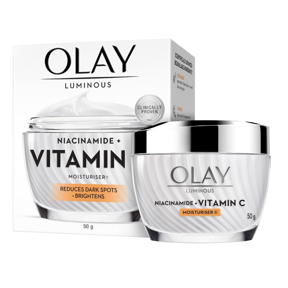 Olay Vitamin C Face Cream with Niacinamide, Normal, Oily, Dry & Combination Skin, 50 gm