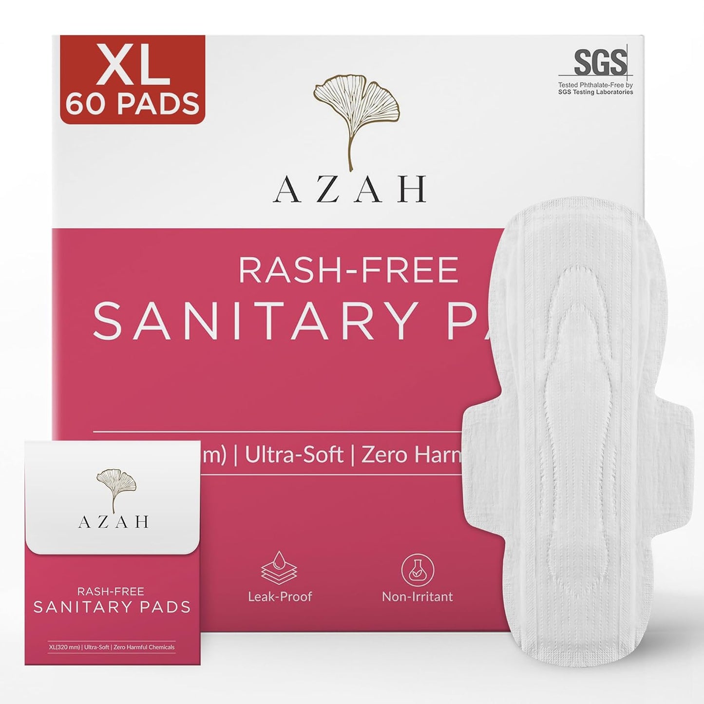 AZAH Sanitary Pads for Women , Pack of 30, XL