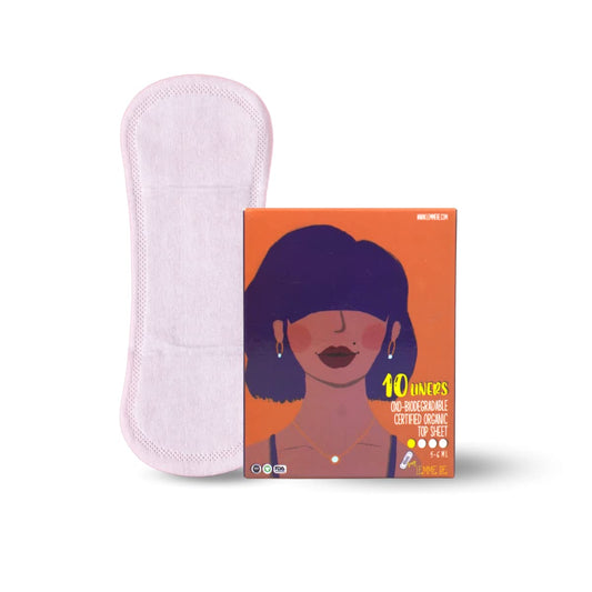 Lemme Be 100% Oxo Biodegradable Panty Liners For Teenagers & Women, 10 Panty Liners