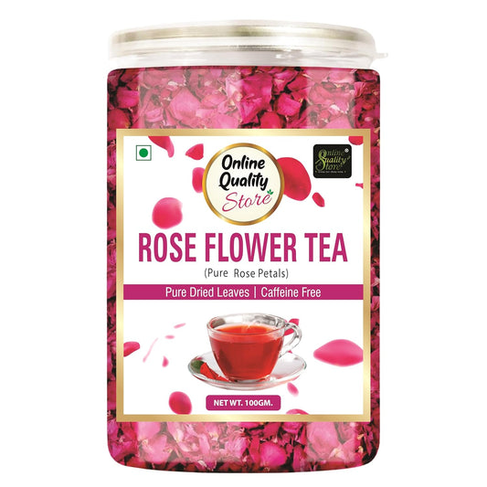 Online Quality Store Rose Flower Tea, 100 gm, Caffeine Free Herbal Tea