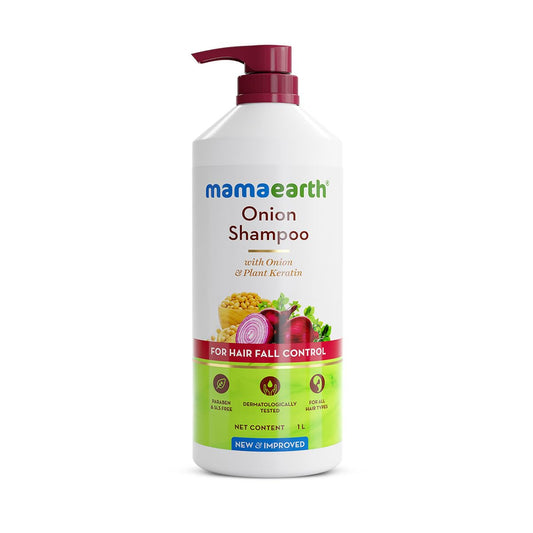 Mamaearth Onion Shampoo for Hair Growth and Hair Fall Control, 1 Litre