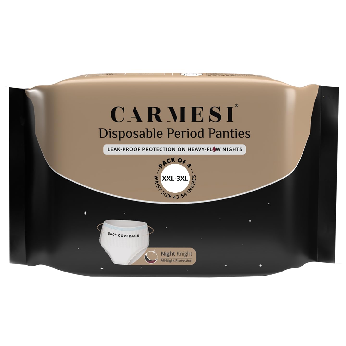 Carmesi Disposable Period Panties for Women , Maternity Panties,- Pack of 4 (XXL-3XL)
