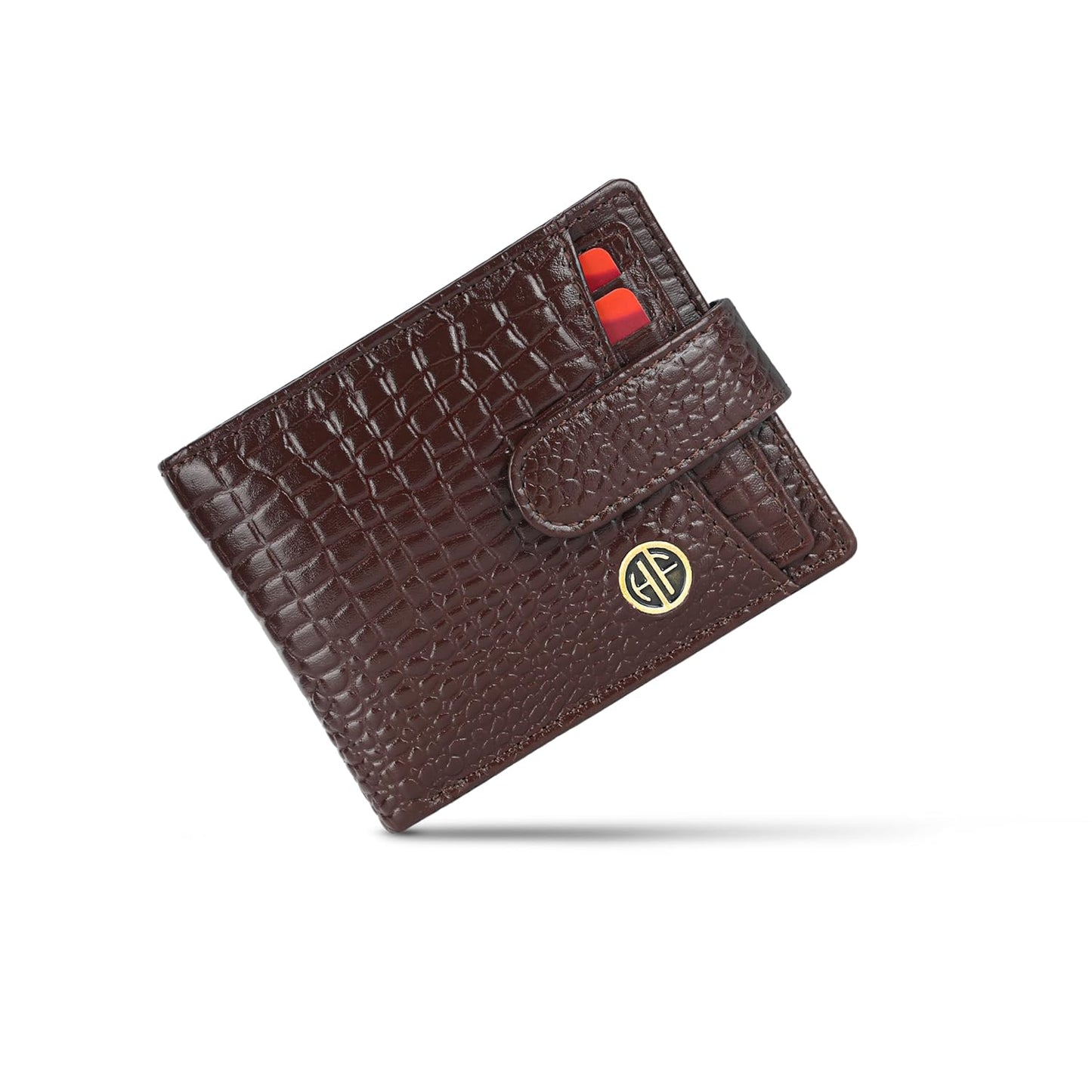 HAMMONDS FLYCATCHER Wallet for Men Leather Original, Croc Brown