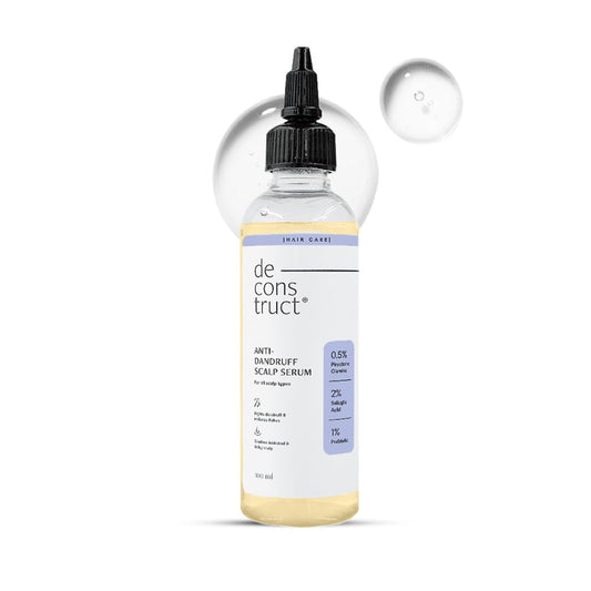 Deconstruct Anti-Dandruff Scalp Serum, Contains 2% Salicylic Acid + 1% Prebiotic + 0.5% Piroctone Olamine, 100 ml