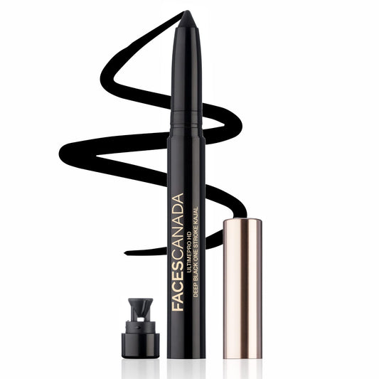 Facescanada Ultime Pro Hd Deep Black One Stroke Matte Pencil Kajal, 1.4 gm,Built-In Sharpener