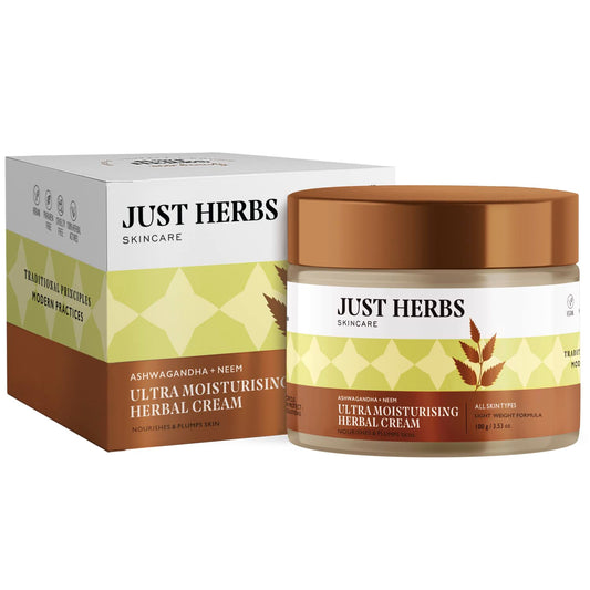 Just Herbs Ayurvedic Herbal Nourishing Face Moisturizing Massage Cream 100 gm