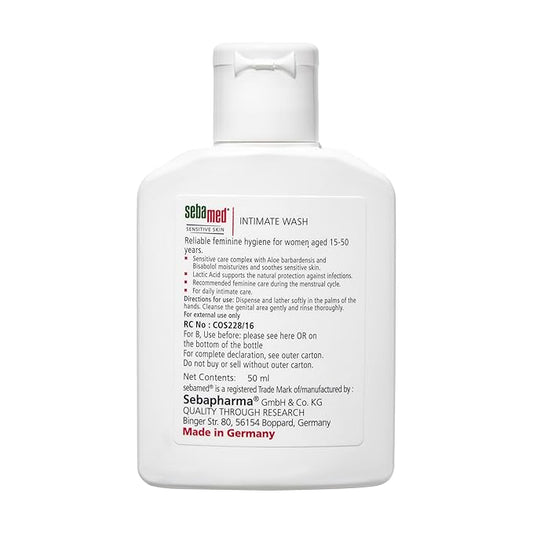 Sebamed Feminine Intimate Wash for Sensitive Skin Ph 3.8, 200 ml