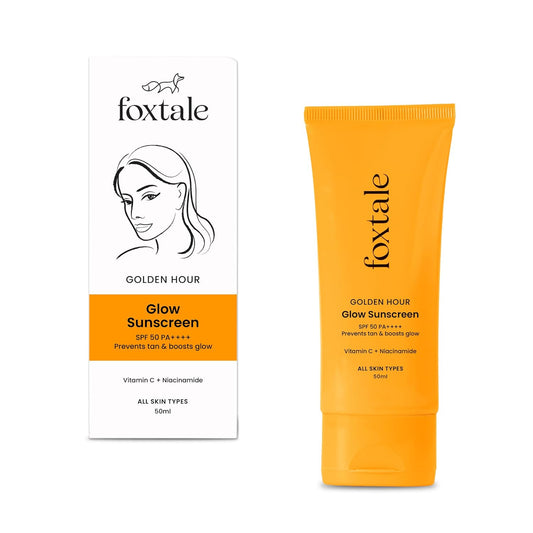 Foxtale SPF 50 Vitamin C Glow Sunscreen with PA++++ & Niacinamide,50 ml