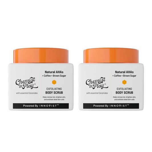 Chemist at Play Exfoliating Body Scrub for Removing Tan & Dead Cells, 75 gm Pack of 2