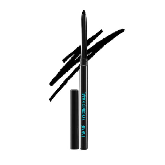 Lakme 9 to 5 Eyeconic Kajal, Matte Waterproof Kohl, Smudgeproof Kajal Pencil , Black, 0.35 gm  Pack of 2
