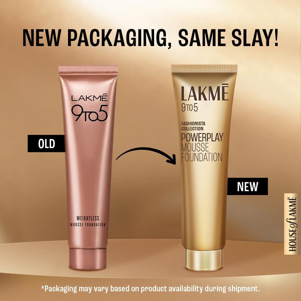 Lakme 9 to 5 Weightless Foundation Mousse Beige - Vanilla, 25g