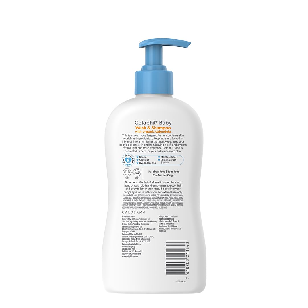 Cetaphil Baby Wash & Shampoo with Organic Calendula (400ml)