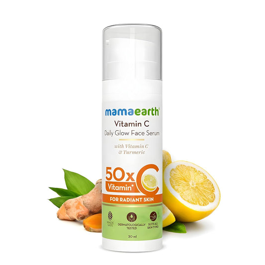 Mamaearth Vitamin C Daily Glow Face Serum, With 50x Vitamin C, 30 ml