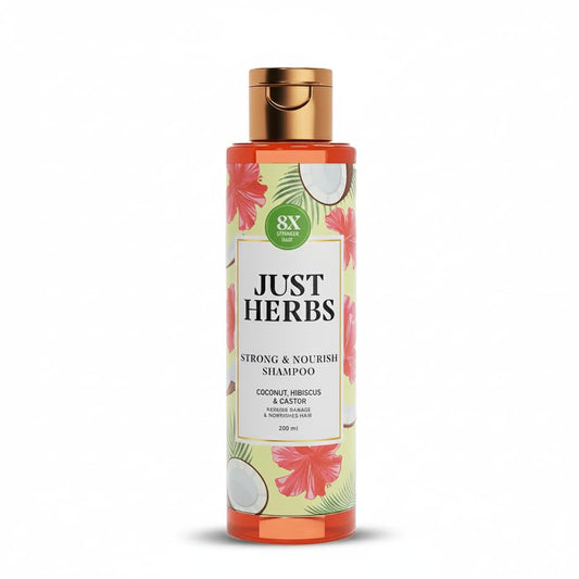 Just Herbs Castor and Black Onion Seed Sulfate Free Shampoo 200 ml