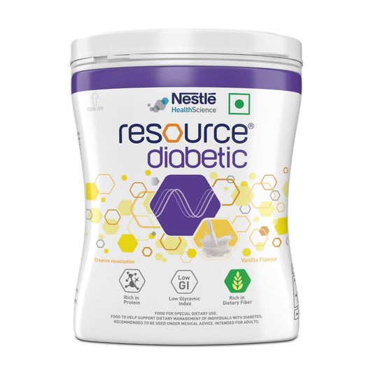 Nestle Resource Diabetic, Adult Nutrition for Diabetic Patients, Low GI Formula, Vanilla, 400 gm