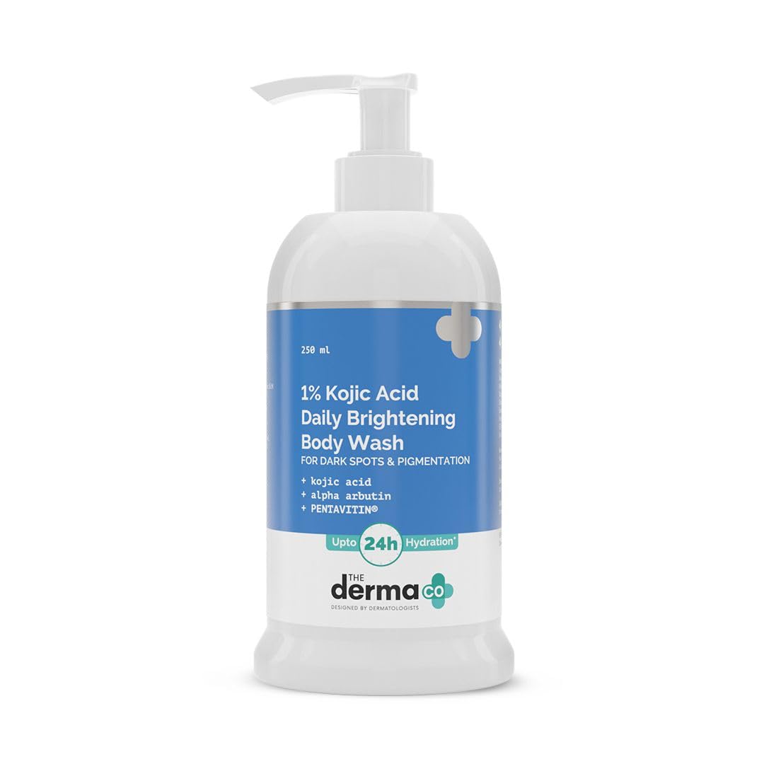 The Derma Co 1% Kojic Acid Daily Brightening Body Wash, 250 ml