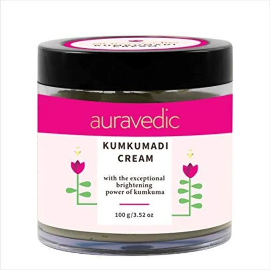 Auravedic Kumkumadi Face Cream For Glowing Skin With Kumkumadi Oil For Face 100g Pigmentation Cream Moisturizer For Dark Spots Detan Blemishes
