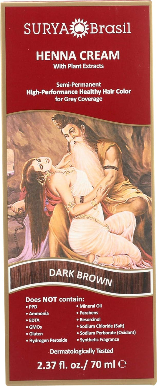Surya Brasil Henna Cream, 70 ml, Dark Brown