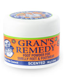 GRAN'S REMEDY Scented Foot Powder, Natural Shoe Deodorizer and Foot Odor Eliminator Powder for Men, Women, and Kids, Absorb Sweat and Moisture, Neutralize Smelly Odors, 50g
