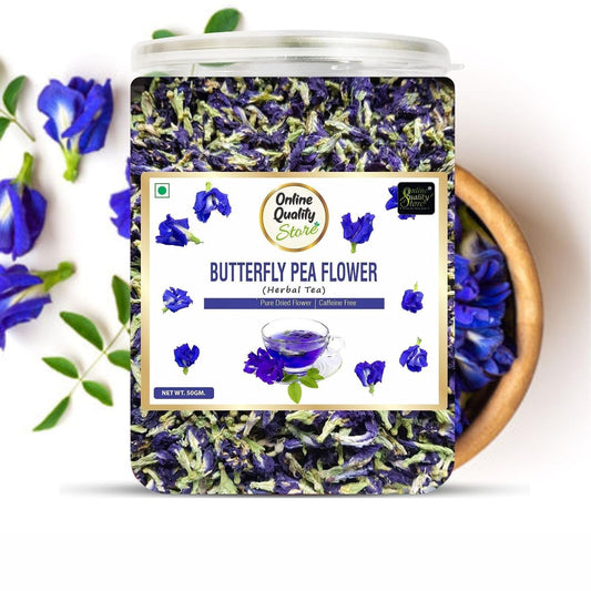 Online Quality Store Butterfly Pea Flower Tea, 50 gm | Blue Pea