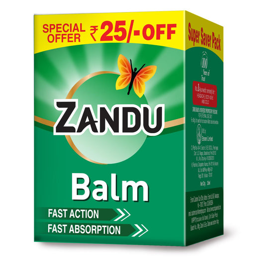 Zandu Balm, Effective relief from Headache, Body Pain, Sprain and Cold, 25 ml