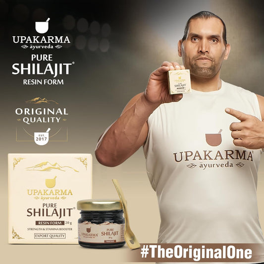 Upakarma Pure Shilajit Resin, 20 gm, 300mg/serving ,Boosts Stamina & Strength
