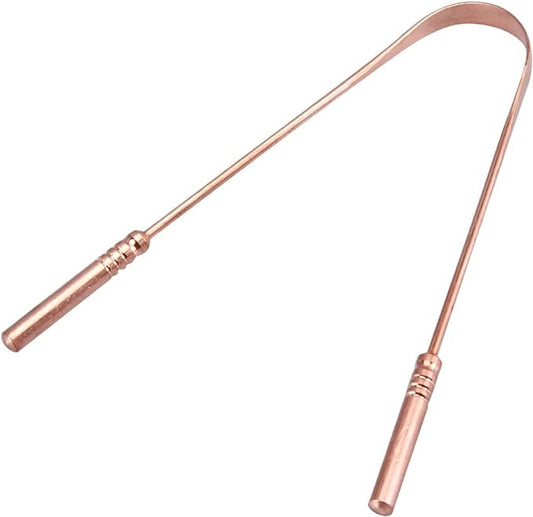 GUBB Copper Tongue Cleaner For Kids & Adults | Ayurvedic Tongue Scraper (With Handle)