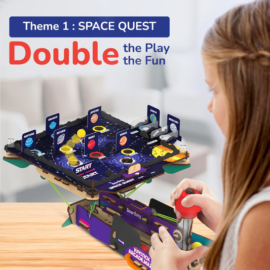 Smartivity Joystick Arcade Maze Toy for Kids 6-14 Years | 2in1 Space & Jungle Theme Adventures