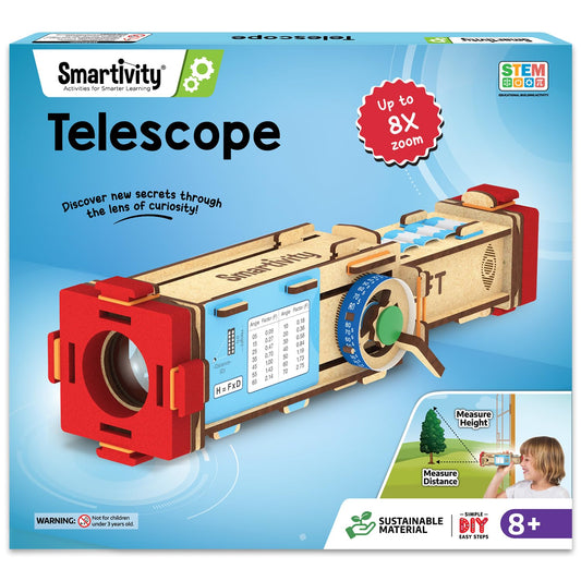 Smartivity Telescope Toy for Kids Age 8, 9, 10, 11, 12, 13, 14 Years Old | Measure Height & Distance
