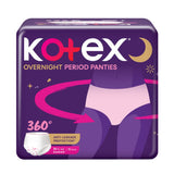 Kotex Overnight Period Panties (Medium/Large size, pack of 10 panties) for heavy flow period protection | with 360 degree anti-leakage design & airy-soft fabric | 1 panty = ~3 regular pads