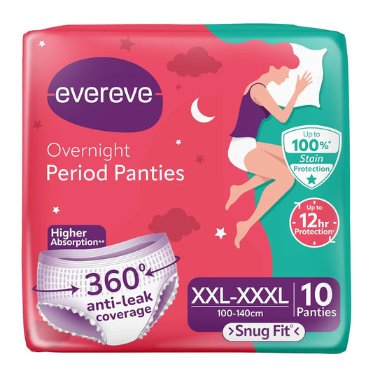 Evereve Period Panty For Girls & Women, (XXL-XXXL), 10 Pcs