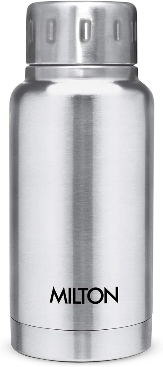 Milton Elfin Thermosteel Hot and Cold Water Bottle,160ml, Silver