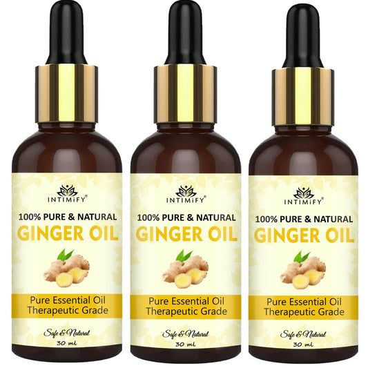 INTIMIFY Ginger Essential Oil For Massage & Hair Care, 30 ml Pack of 3
