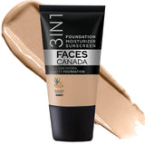 Facescanada Cream All Day Hydra Matte Foundation - Mini 3in1 Foundation + Moisturizer + SPF 30 | Medium Natural, 18 ml