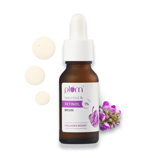 Plum 1% Retinol Anti Aging Night Face Serum with Bakuchiol , 20 ml