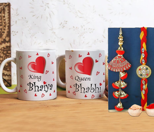 Rakhi with Gift for Brother and bhabhi