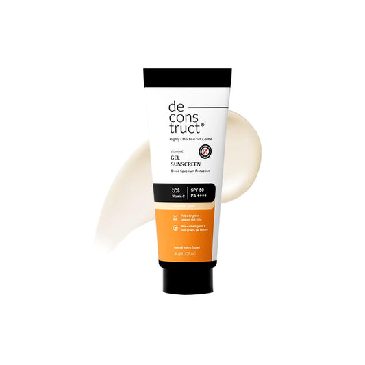 Deconstruct 5% Vitamin C Gel Sunscreen for Oily Skin SPF 50 PA++++, 50 gm