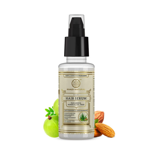 Khadi Natural Hair Serum For Soft, Shiny & Frizz-Free Hair, Anti-Thinning & Anti-Dandruff Serum, 50 ml