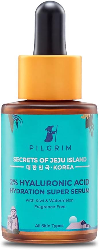 Pilgrim 2% Hyaluronic Acid Hydration Super Serum With Kiwi Extracts For Hydrated Skin, 30ml