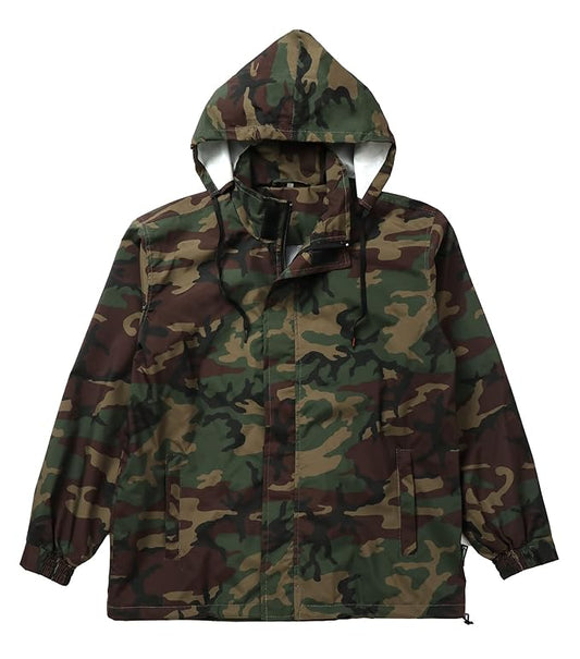 Wildroar Rain & Wind Cheater- Green Forest -Large -Size 40