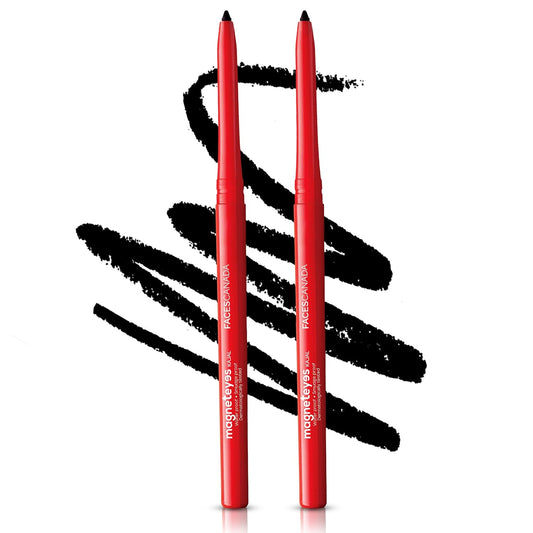 FACESCANADA Magneteyes Kajal 2 In 1 Black, Matte Finish