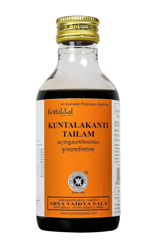 Kottakkal ayurveda Kuntalakantitailam -200 Ml, Herbal Combination For Healthy Hair, Pack Of 1
