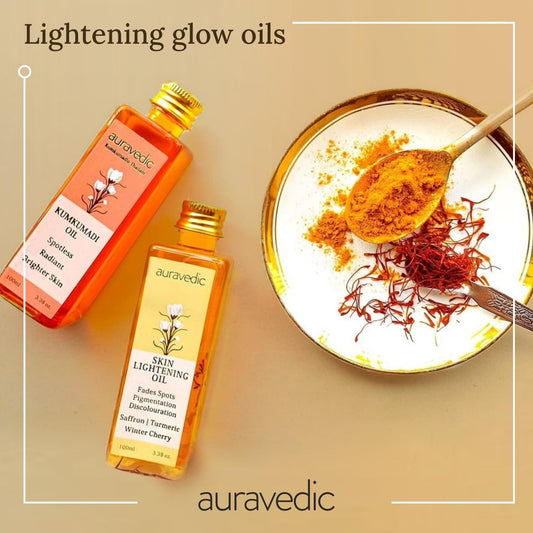 Auravedic Kumkumadi Tailam for face oil for glowing skin kumkumadi oil for Face and Pigmentation Face Serum, 100 ml 2 pack