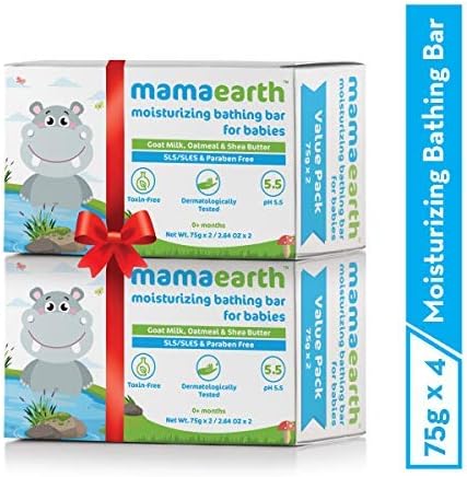 Mamaearth Bathing Bar for Babies Gentle Bath and Skin Care- Pack of 4