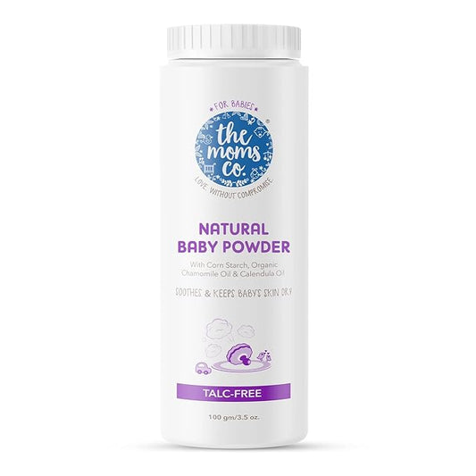 The Moms Co. Talc-Free Natural Baby Powder with Corn Starch, 100 gm