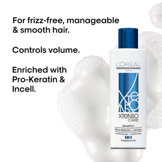 L'Oréal Professionnel Xtenso Care Shampoo for Frizz-Free, Smooth & Manageable Hair, 250 ml