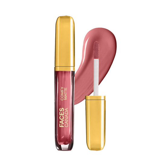 FACES CANADA Comfy Matte Liquid Lipstick - Roses For You 26, 3.8 ml | Comfortable 10HR Longstay | Intense Matte Color