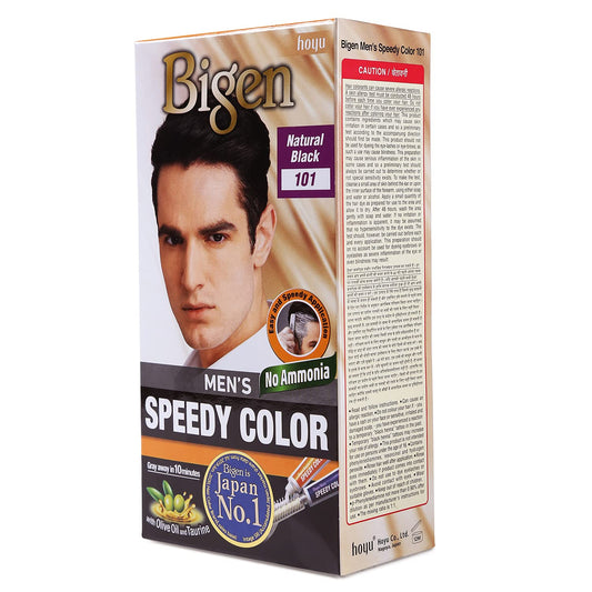 Bigen Men's Speedy Color, Hair Color, 80g - Natural Black 101